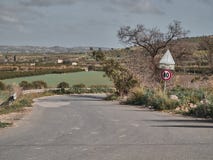Disparado de uma rua rural foto de stock Disparado de uma rua rural foto de stock