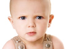 Portrait Of Tired Young Sitting Baby Touching Eyes Royalty Free Stock ...