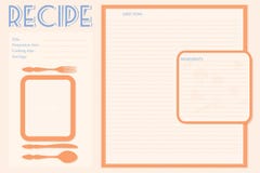 Disposición de tarjeta retra de la receta del vector stock de ilustración Disposición de tarjeta retra de la receta del vector stock de ilustración