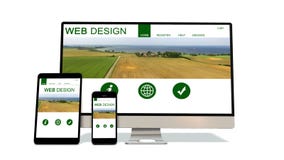 Dispositifs sensibles avec la conception sensible de site Web illustration stock Dispositifs sensibles avec la conception sensible de site Web illustration stock