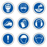Dispositivi di protezione individuale richiesti ( PPE) Simbolo, isolato dell'icona di sicurezza su fondo bianco, illustrazione EN illustrazione vettoriale Dispositivi di protezione individuale richiesti ( PPE) Simbolo, isolato dell'icona di sicurezza su fondo bianco, illustrazione EN illustrazione vettoriale