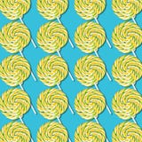 Disposizione delle caramelle della lecca-lecca sul fondo del turchese illustrazione di stock Disposizione delle caramelle della lecca-lecca sul fondo del turchese illustrazione di stock