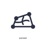 distort icon on white background. Simple element illustration from geometric figure concept stock illustration distort icon on white background. Simple element illustration from geometric figure concept stock illustration