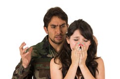 Distraught military soldier veteran ptsd fighting royalty free stock photos Distraught military soldier veteran ptsd fighting royalty free stock photos