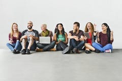Diverse Group of People Community Togetherness Technology Concept royalty free stock images Diverse Group of People Community Togetherness Technology Concept royalty free stock images