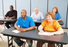 Diverse Happy Adult Education Class royalty free stock photos Diverse Happy Adult Education Class royalty free stock photos