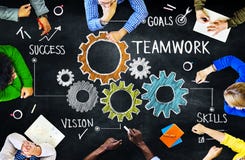 Diverse People in a Meeting and Teamwork Concept vector illustration Diverse People in a Meeting and Teamwork Concept vector illustration