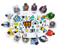 Diversity People Online Marketing Conference Meeting Concept royalty free stock photos Diversity People Online Marketing Conference Meeting Concept royalty free stock photos