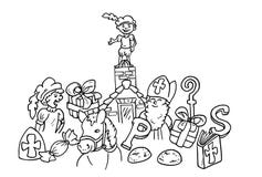 Diversos elementos del holandés Sinterklaas ilustración del vector Diversos elementos del holandés Sinterklaas ilustración del vector