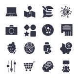 Diversos iconos simples para los apps, los programas, los sitios y otro univ stock de ilustración Diversos iconos simples para los apps, los programas, los sitios y otro univ stock de ilustración
