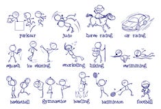 Diversos tipos de deportes libre illustration Diversos tipos de deportes libre illustration