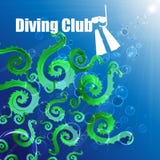 Diving club. stock illustration Diving club. stock illustration
