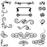 Divisori dell'ornamento di turbinio Elementi decorativi disegnati a mano, vecchio delimitatore del testo, ornamenti calligrafici illustrazione vettoriale Divisori dell'ornamento di turbinio Elementi decorativi disegnati a mano, vecchio delimitatore del testo, ornamenti calligrafici illustrazione vettoriale