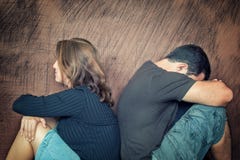 Divorce,problems - Young couple angry at each other