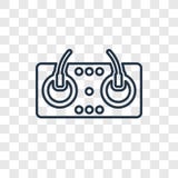 DJ concept vector linear icon isolated on transparent background vector illustration DJ concept vector linear icon isolated on transparent background vector illustration
