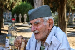 Djordje Mihailovic, cemetery keeper portrait stock photo Djordje Mihailovic, cemetery keeper portrait stock photo