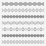 DNA-elementen Modelleren de schroef dubbele chromosomen van de de codewijziging van het moleculegenoom van de wijzigingsdna de ch vector illustratie DNA-elementen Modelleren de schroef dubbele chromosomen van de de codewijziging van het moleculegenoom van de wijzigingsdna de ch vector illustratie