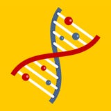 Dna icon, flat style vector illustration Dna icon, flat style vector illustration