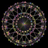 DNA Molecule Fractal Network Structure 01. Colorful DNA string connection concept, isolated on black background. Stock Photography DNA Molecule Fractal Network Structure 01. Colorful DNA string connection concept, isolated on black background. Stock Photography
