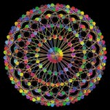 DNA Molecule Fractal Network Structure 01. Colorful DNA string connection concept, isolated on black background. Royalty Free Stock Photos DNA Molecule Fractal Network Structure 01. Colorful DNA string connection concept, isolated on black background. Royalty Free Stock Photos