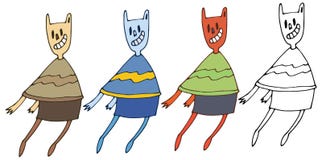 Do grupo humano da tração da mão do monstro da garatuja da cor dos desenhos animados da cópia engraçado feliz ilustração do vetor Do grupo humano da tração da mão do monstro da garatuja da cor dos desenhos animados da cópia engraçado feliz ilustração do vetor