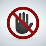 Do not touch icon, vector illustration isolated on white background. vector illustration Do not touch icon, vector illustration isolated on white background. vector illustration