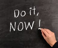Do it, NOW ! royalty free stock photography Do it, NOW ! royalty free stock photography