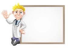 Docteur et signe de bande dessinée illustration stock Docteur et signe de bande dessinée illustration stock