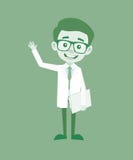 Docteur heureux Hand Gesture Vector de radiologue illustration libre de droits Docteur heureux Hand Gesture Vector de radiologue illustration libre de droits