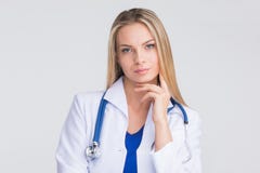 doctor den fundersama kvinnlign royaltyfri foto doctor den fundersama kvinnlign royaltyfri foto