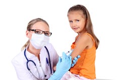 Doctor Doing Vaccine Injection To Child Royalty Free Stock Images Doctor Doing Vaccine Injection To Child Royalty Free Stock Images