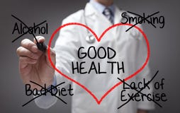 Doctor giving good health advice