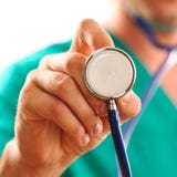 Doctor Holding Stethoscope Royalty Free Stock Image Doctor Holding Stethoscope Royalty Free Stock Image