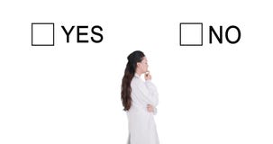Doctor looks confused to choose Yes or No