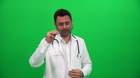 Doctor nervioso y triste almacen de video Doctor nervioso y triste almacen de video