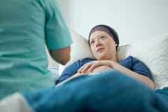 Doctor and patient with cancer stock image Doctor and patient with cancer stock image