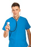 Doctor showing stethoscope stock photography Doctor showing stethoscope stock photography