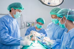 Doctor and Surgery team operating