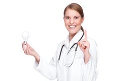 Doctor With Bulb Royalty Free Stock Images Doctor With Bulb Royalty Free Stock Images