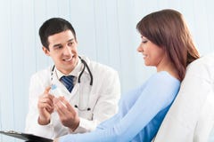 Doctor With Drug And Patient Royalty Free Stock Images Doctor With Drug And Patient Royalty Free Stock Images