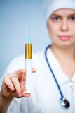 Doctor With Syringe Closeup Royalty Free Stock Photography Doctor With Syringe Closeup Royalty Free Stock Photography