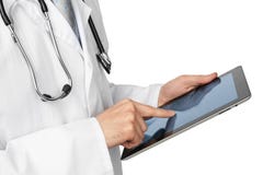 Doctor With Tablet Computer Stock Photos