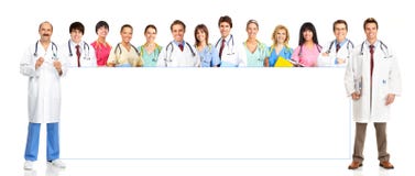 Doctors. Smiling medical people with stethoscopes. Doctor and nurse over white background Doctors. Smiling medical people with stethoscopes. Doctor and nurse over white background
