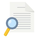 Document & Magnifying Glass Flat Icon royalty free illustration Document & Magnifying Glass Flat Icon royalty free illustration