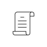 Document sheet page outline icon. Signs and symbols can be used for web, logo, mobile app, UI, UX stock illustration Document sheet page outline icon. Signs and symbols can be used for web, logo, mobile app, UI, UX stock illustration
