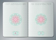 Document vectormalplaatje van paspoort het open blanco pagina's royalty-vrije illustratie Document vectormalplaatje van paspoort het open blanco pagina's royalty-vrije illustratie
