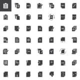 Documentos e iconos del vector de los ficheros fijados ilustración del vector Documentos e iconos del vector de los ficheros fijados ilustración del vector