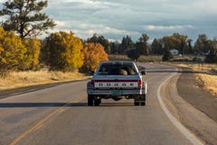 Dodge Pickup truck drives in Southern Colorado royalty free stock images Dodge Pickup truck drives in Southern Colorado royalty free stock images