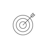 Doel en pijlpictogram op Witte Achtergrond wordt geïsoleerd die vector illustratie Doel en pijlpictogram op Witte Achtergrond wordt geïsoleerd die vector illustratie