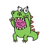 Doen schrikken dinosaurusillustratie royalty-vrije illustratie Doen schrikken dinosaurusillustratie royalty-vrije illustratie